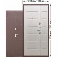 Дверь металлическая Гарда 7,5 см Серебро белый ясень 1200