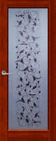 Дверь Витраж ДО Махагон