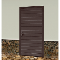 Входные, гаражные двери «УЛЬТРА» коричневые  Дорхан